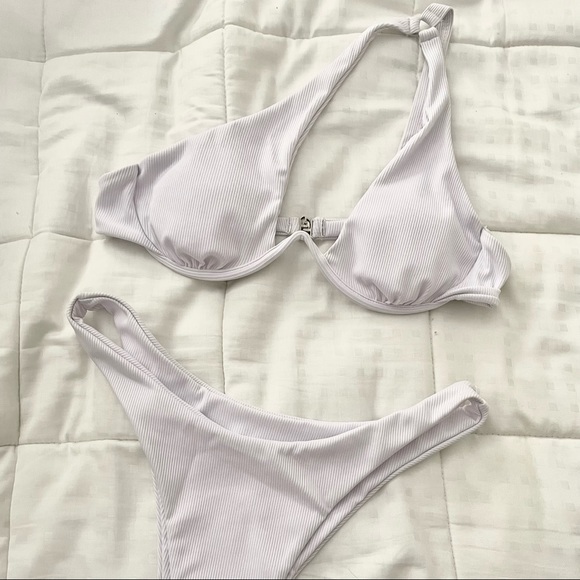 BRAND NEW White asymmetric bikini set - Picture 8 of 9